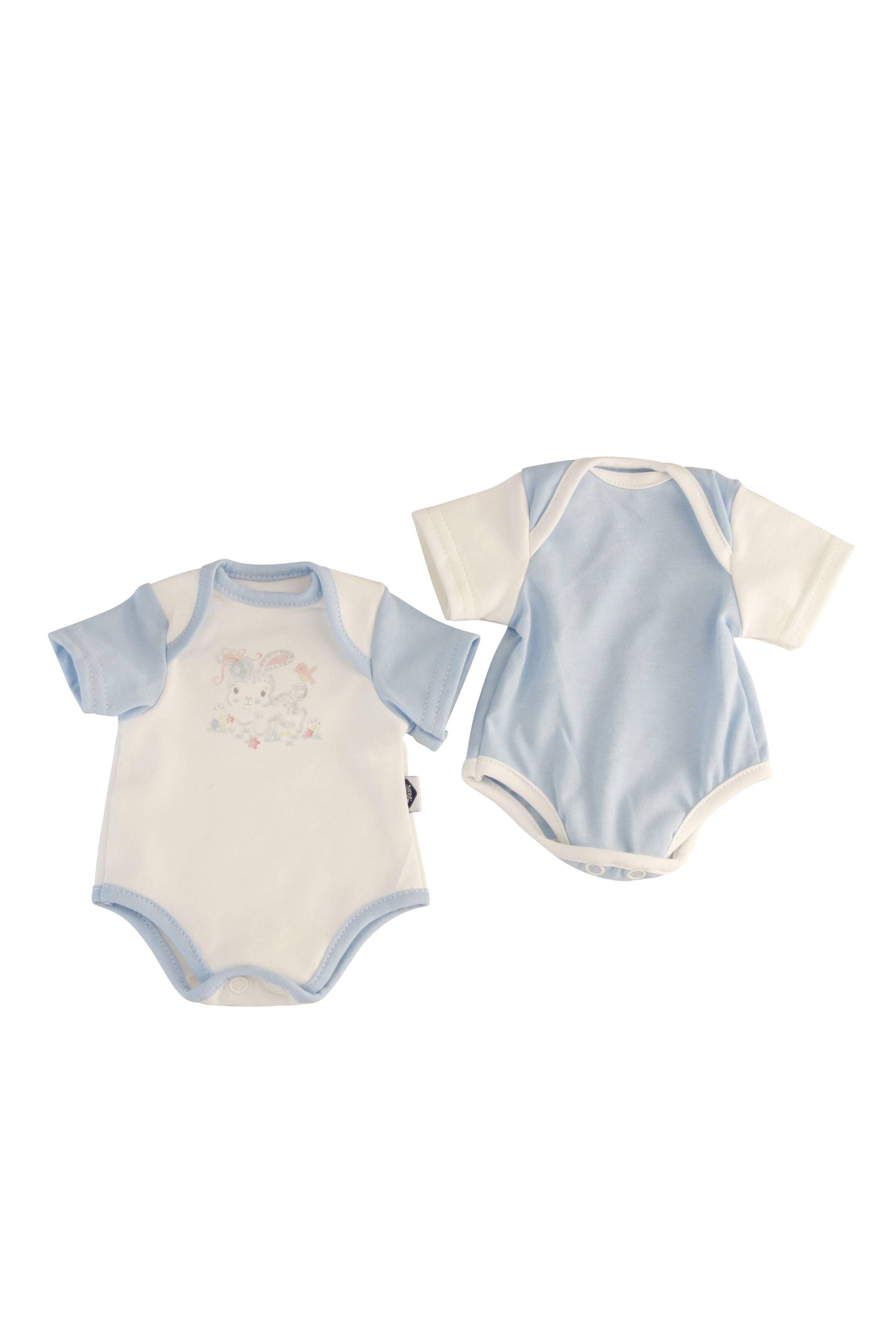 Schildkröt Puppen - Kleidung Body blau zu Puppe 32 -52 cm (2er Set)