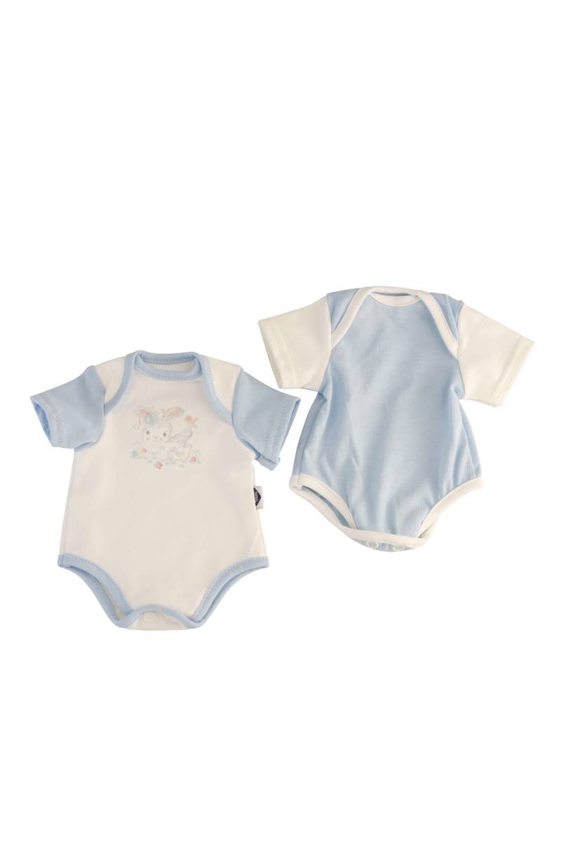 Schildkröt Puppen - Kleidung Body blau zu Puppe 32 -52 cm (2er Set)