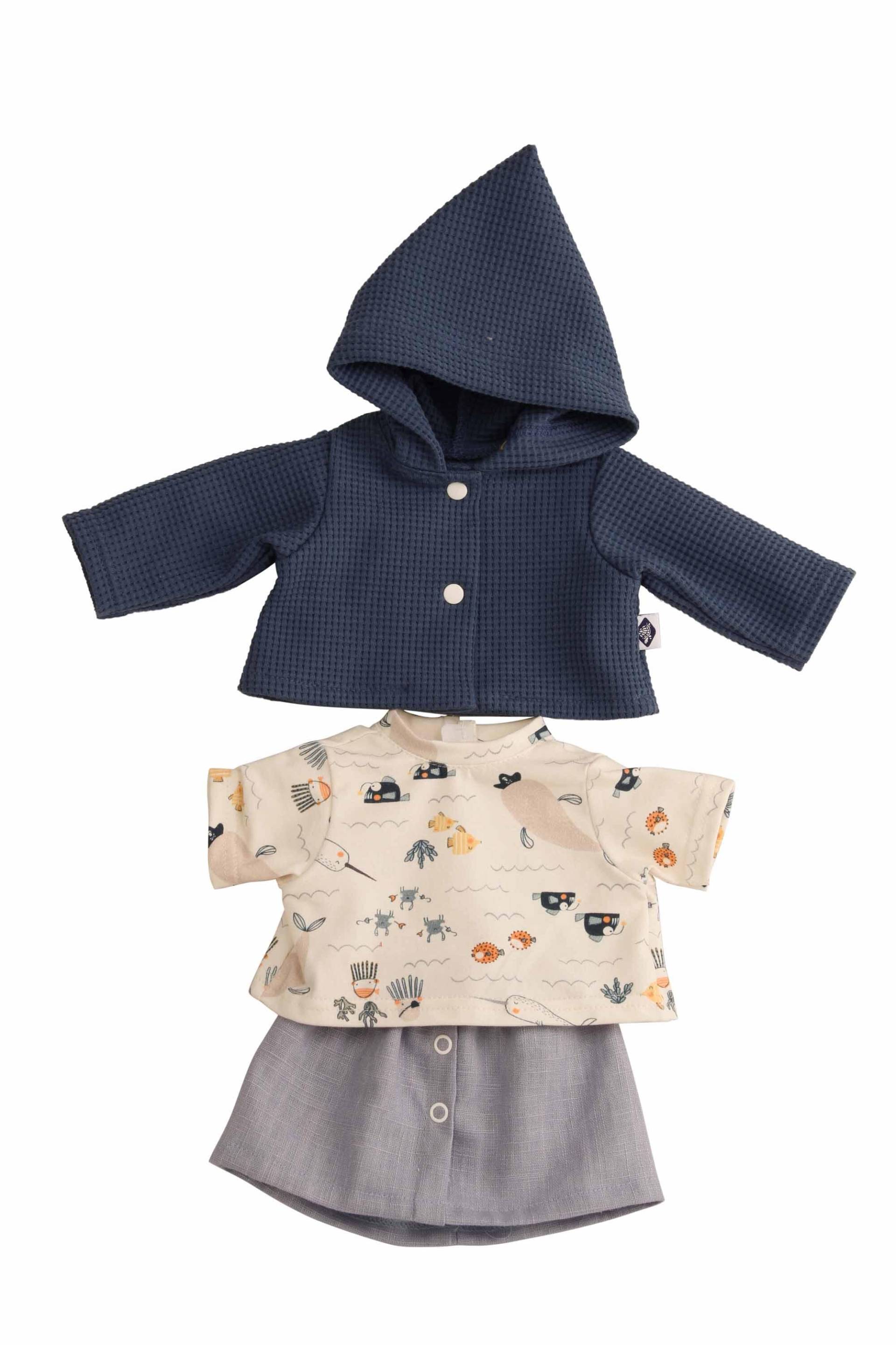 Schildkröt Puppen - Kleidung Gr.45 Kleiderset blau Schildkröt Puppen - Kleidung Gr.45 Kleiderset blau