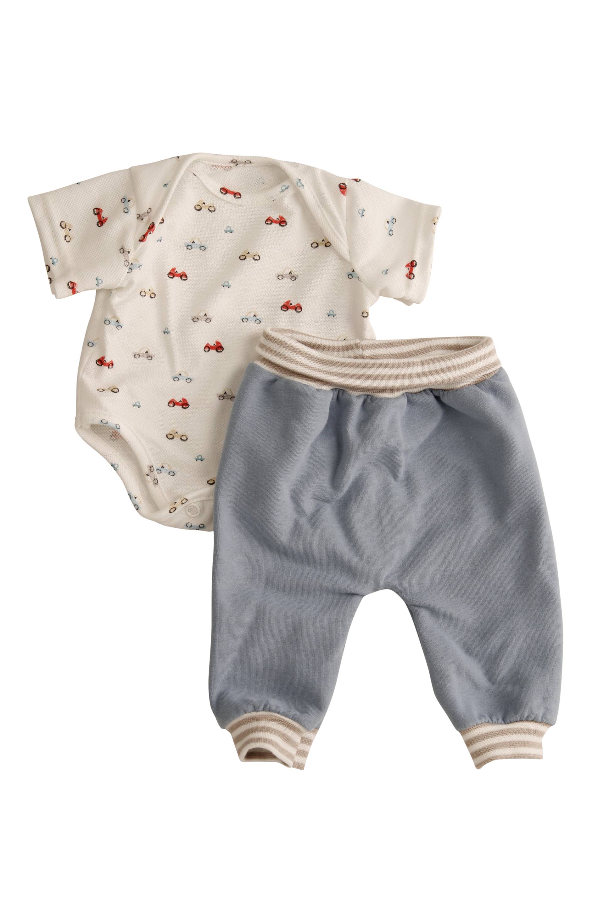 Schildkröt Puppen - Kleidung für Puppen 32-52 cm Body + Hose blau/weiss