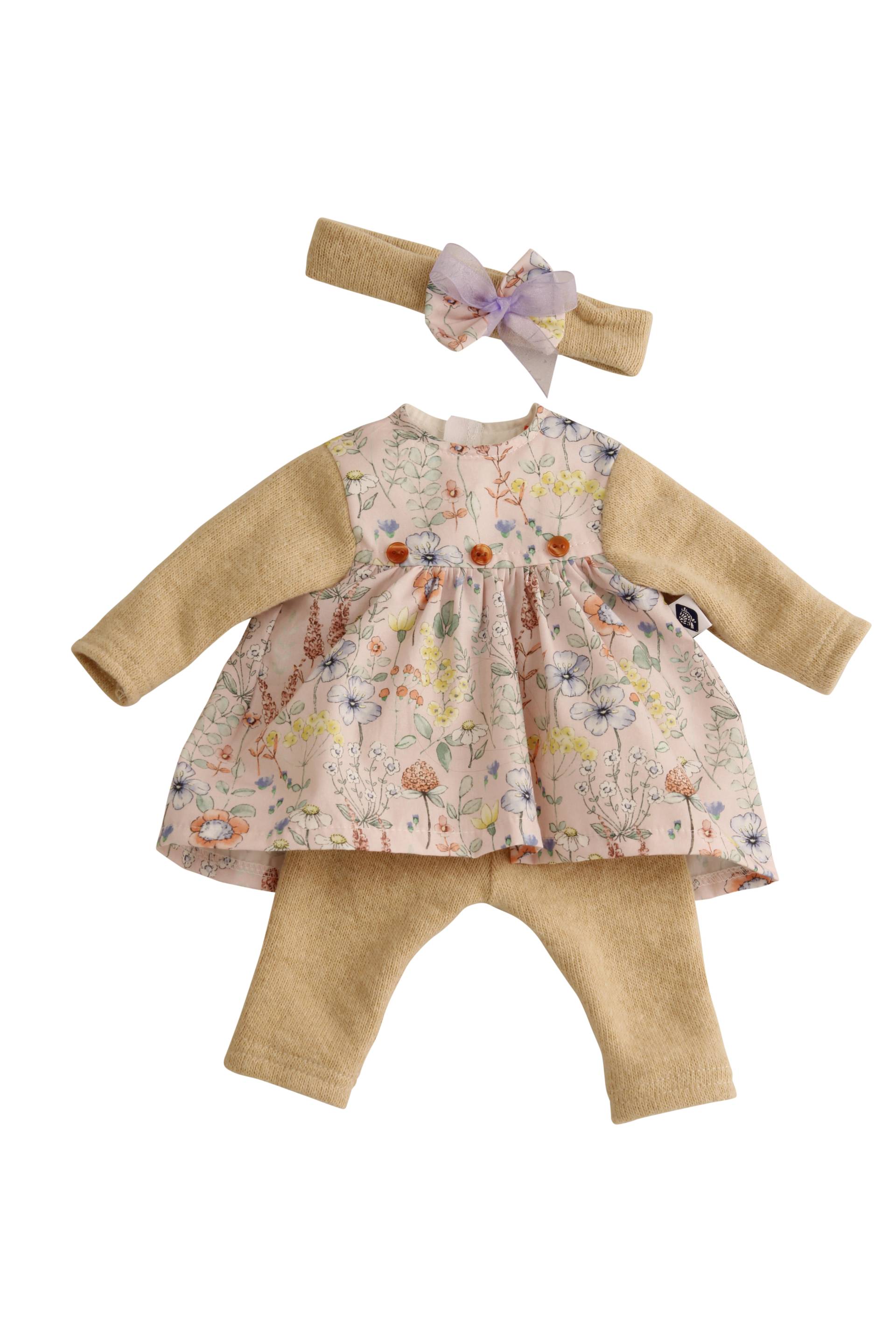 Schildkröt Puppen - Kleidung zu Puppe 37 cm Strampelchen/Schlummerle/Lenchen- Blumenkleidung