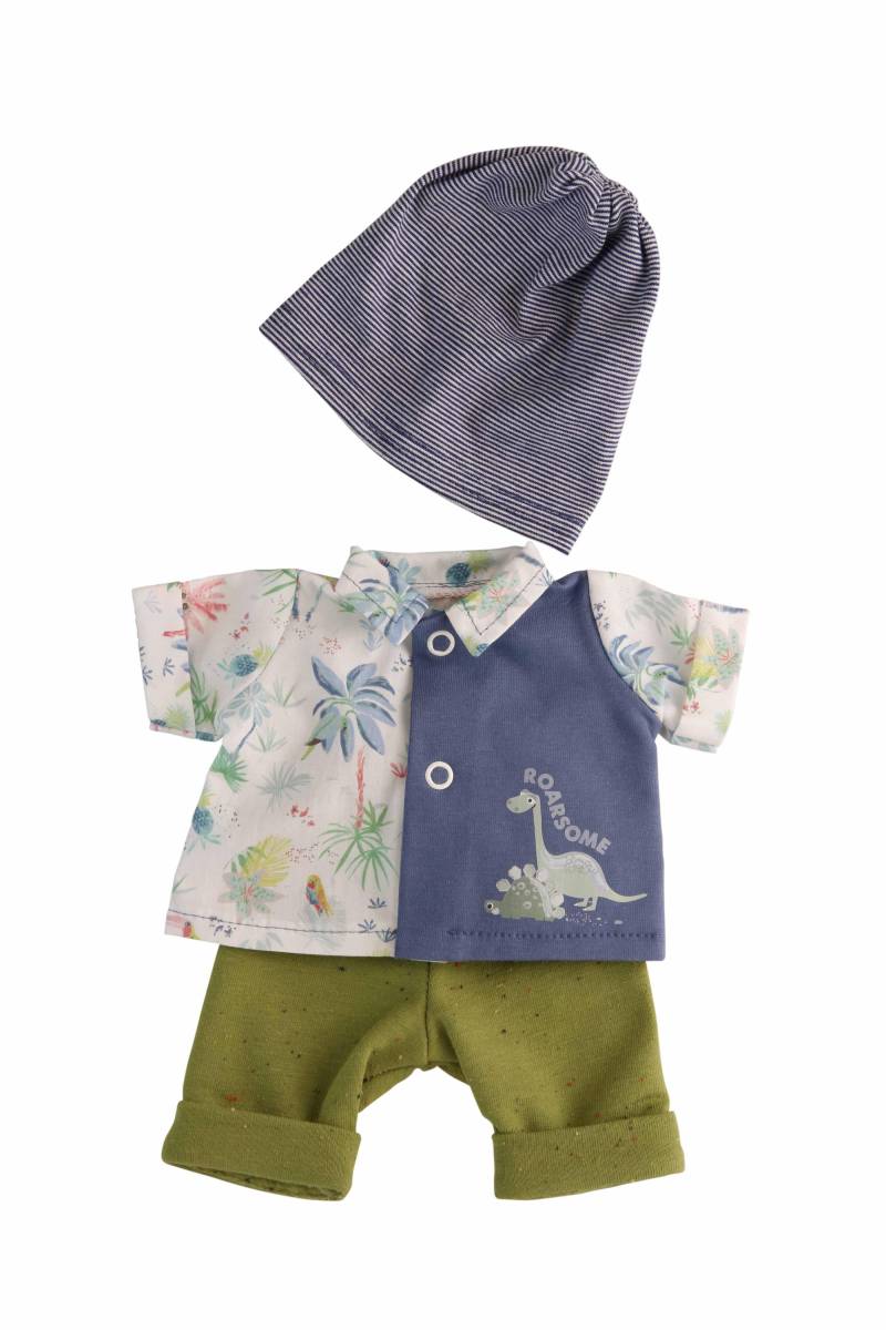 Schildkröt Puppen - Kleidung zu Puppe Schlummerle 32 cm, sommerlich mit Dinos