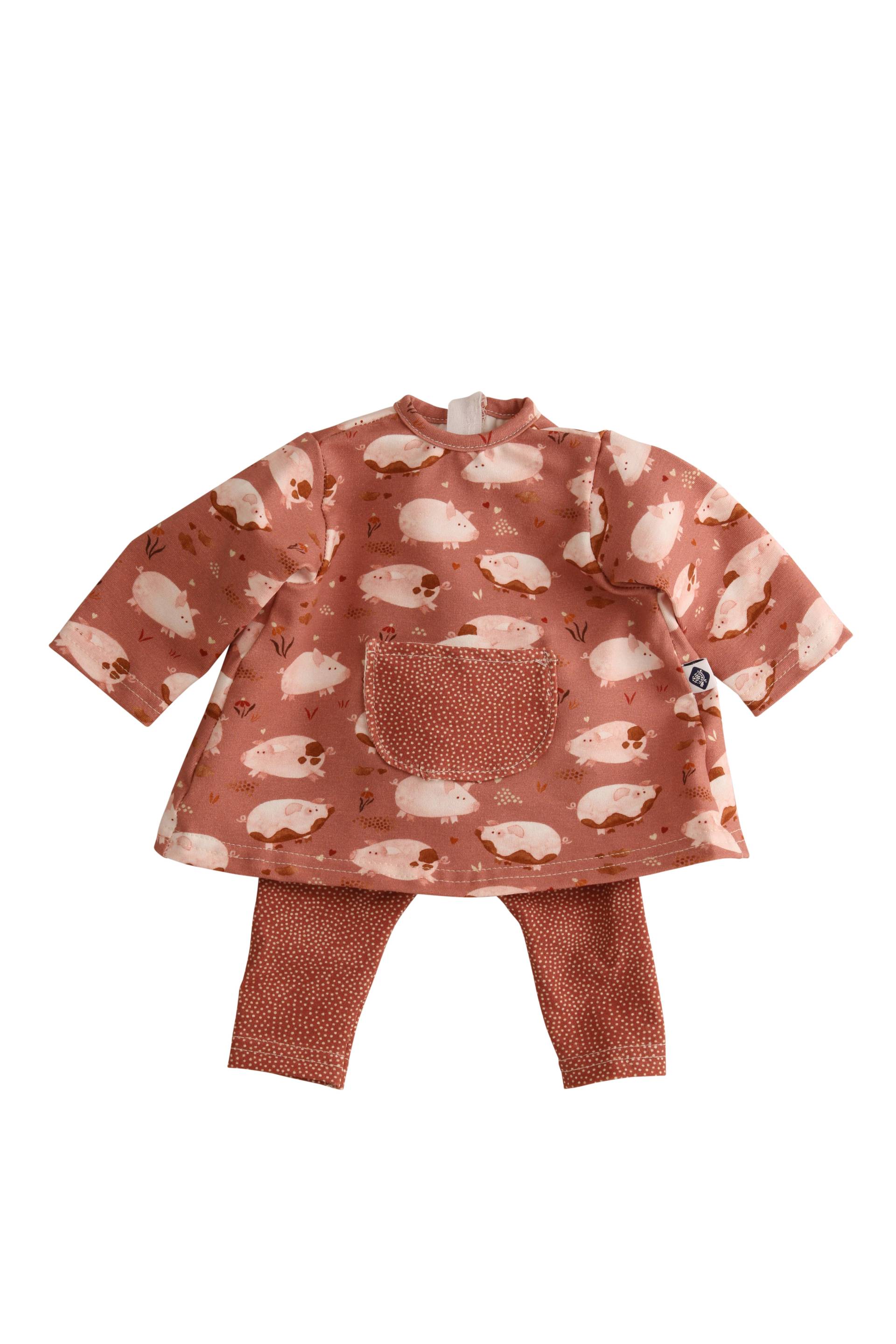 Schildkröt Puppen - P.-Bekl. 32 cm Shirt m. Schweinchendruck + Legging