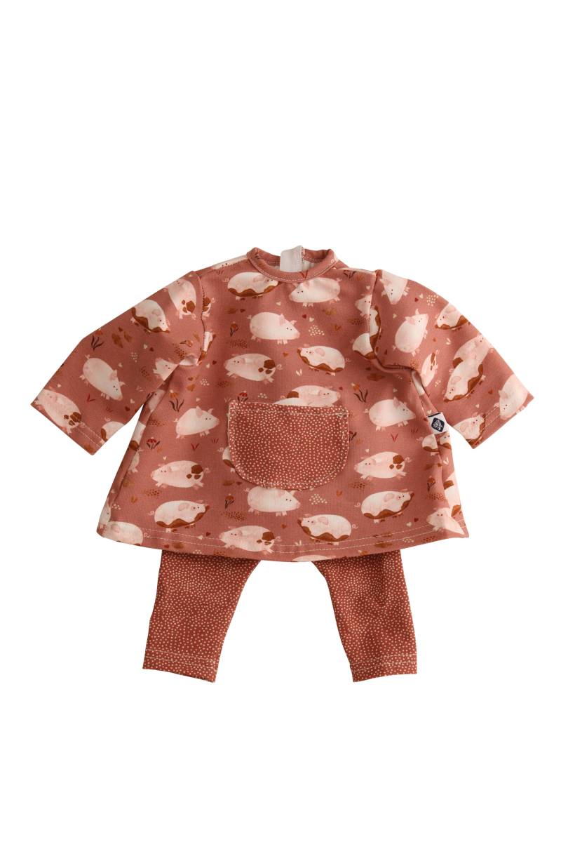 Schildkröt Puppen - P.-Bekl. 32 cm Shirt m. Schweinchendruck + Legging