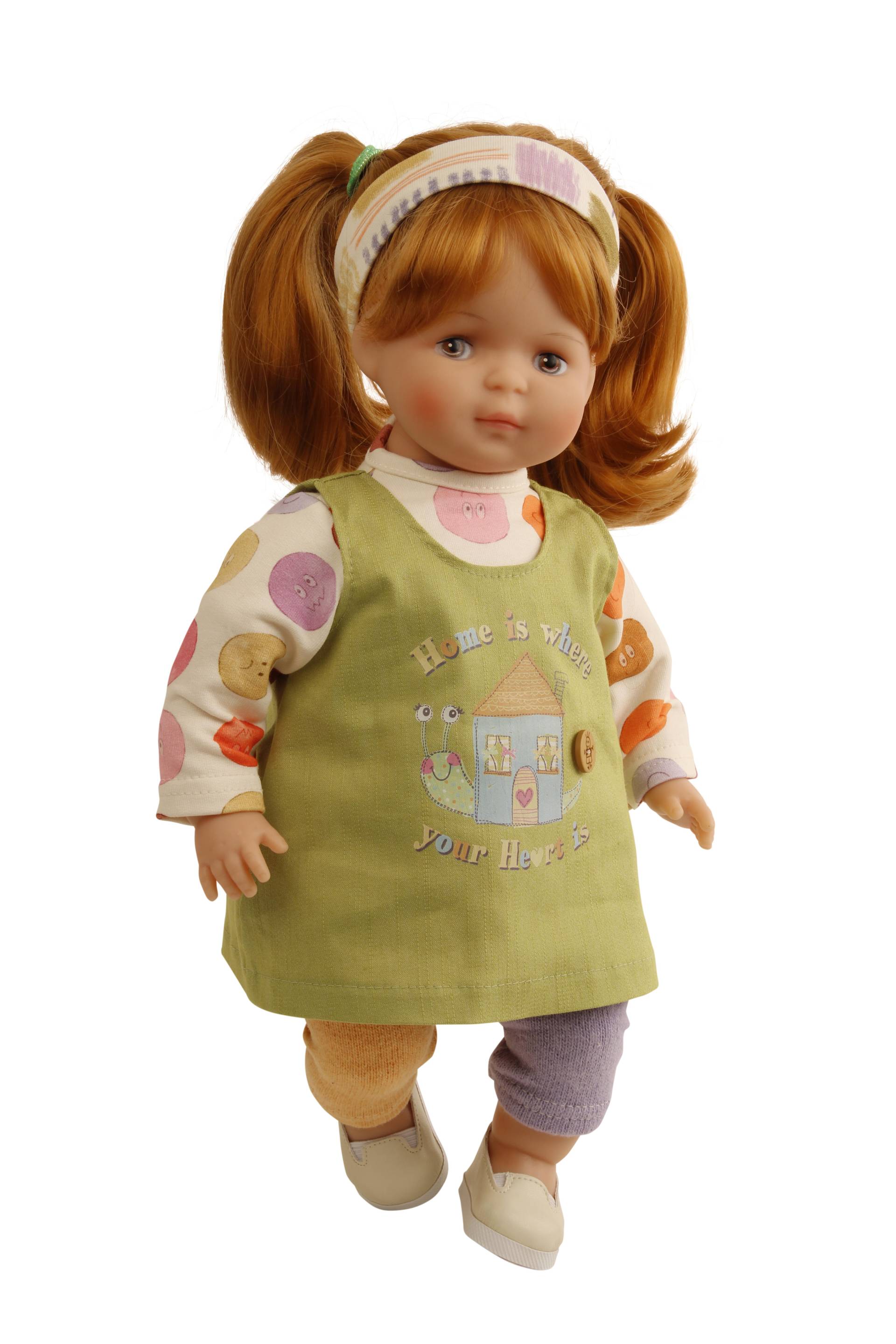 Schildkröt Puppen - Puppe Strampelchen 37cm braune Malaugen