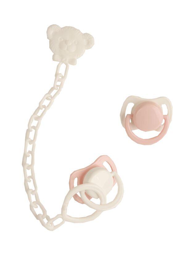 Schildkröt Puppen - Schnuller-Set 2-teilig rose