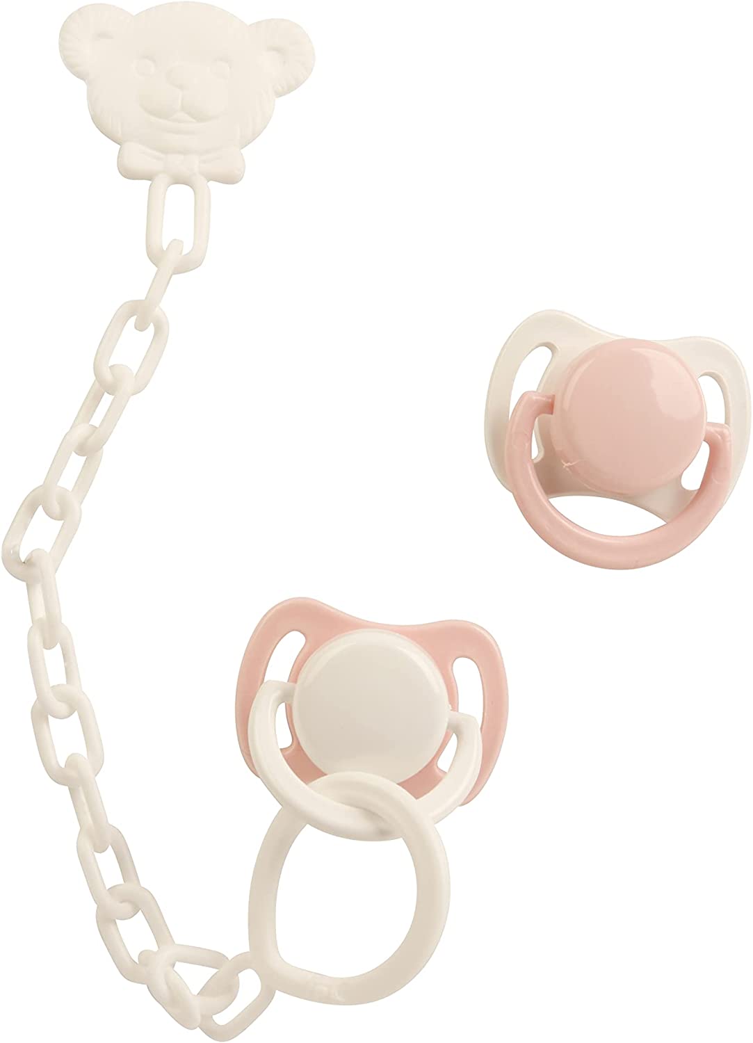 Schildkröt Puppen - Schnuller mit Kette 2tlg. rosa