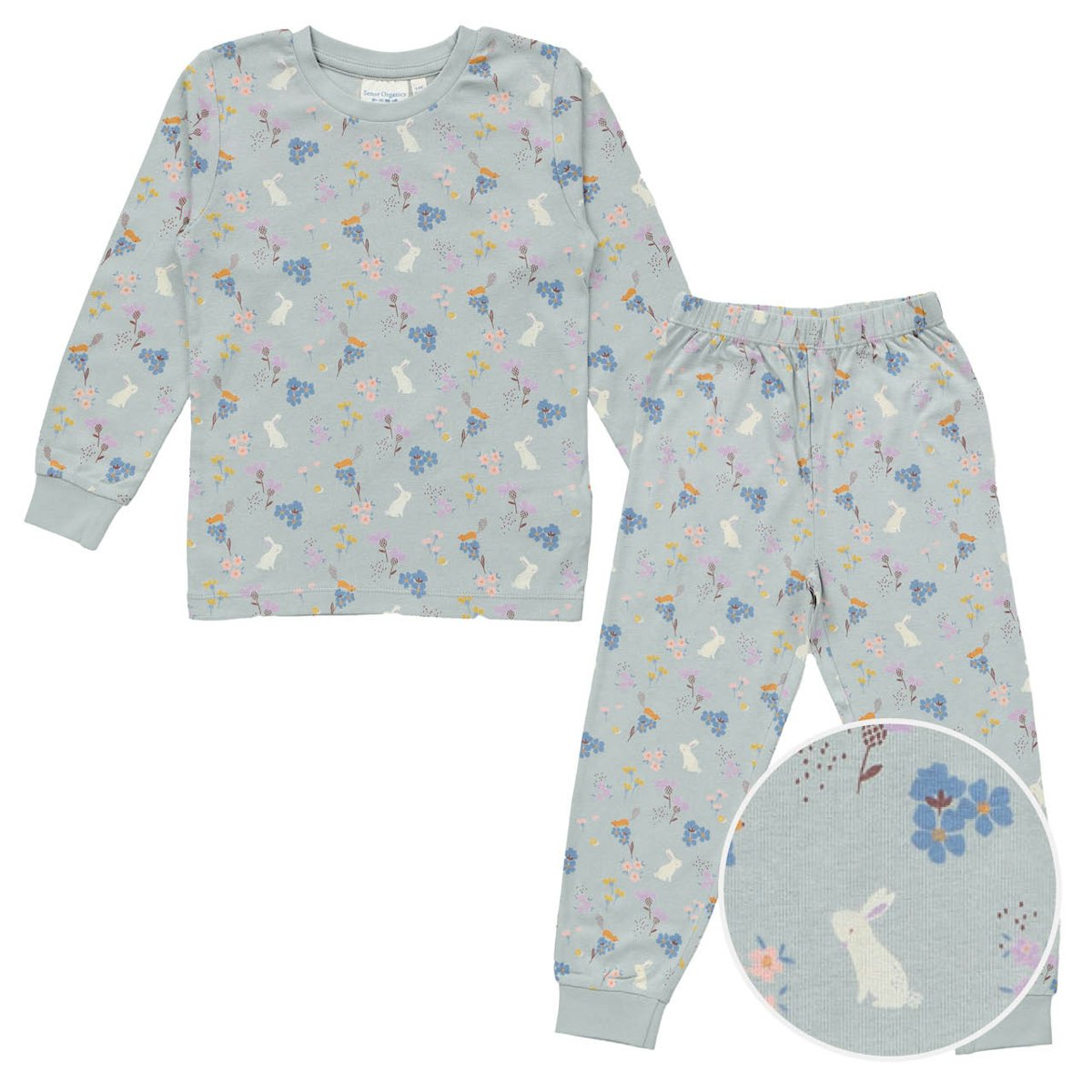 Schlafanzug Arm- und Fussbündchen - Häschen icegrey 122