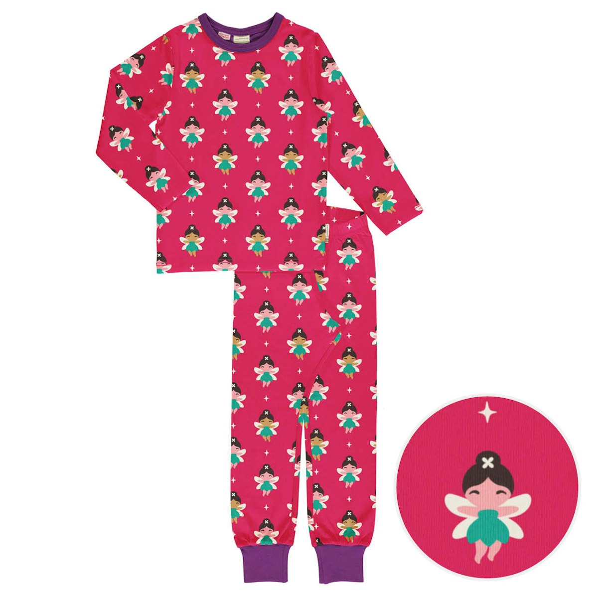 Schlafanzug Feen langarm pink 110/116