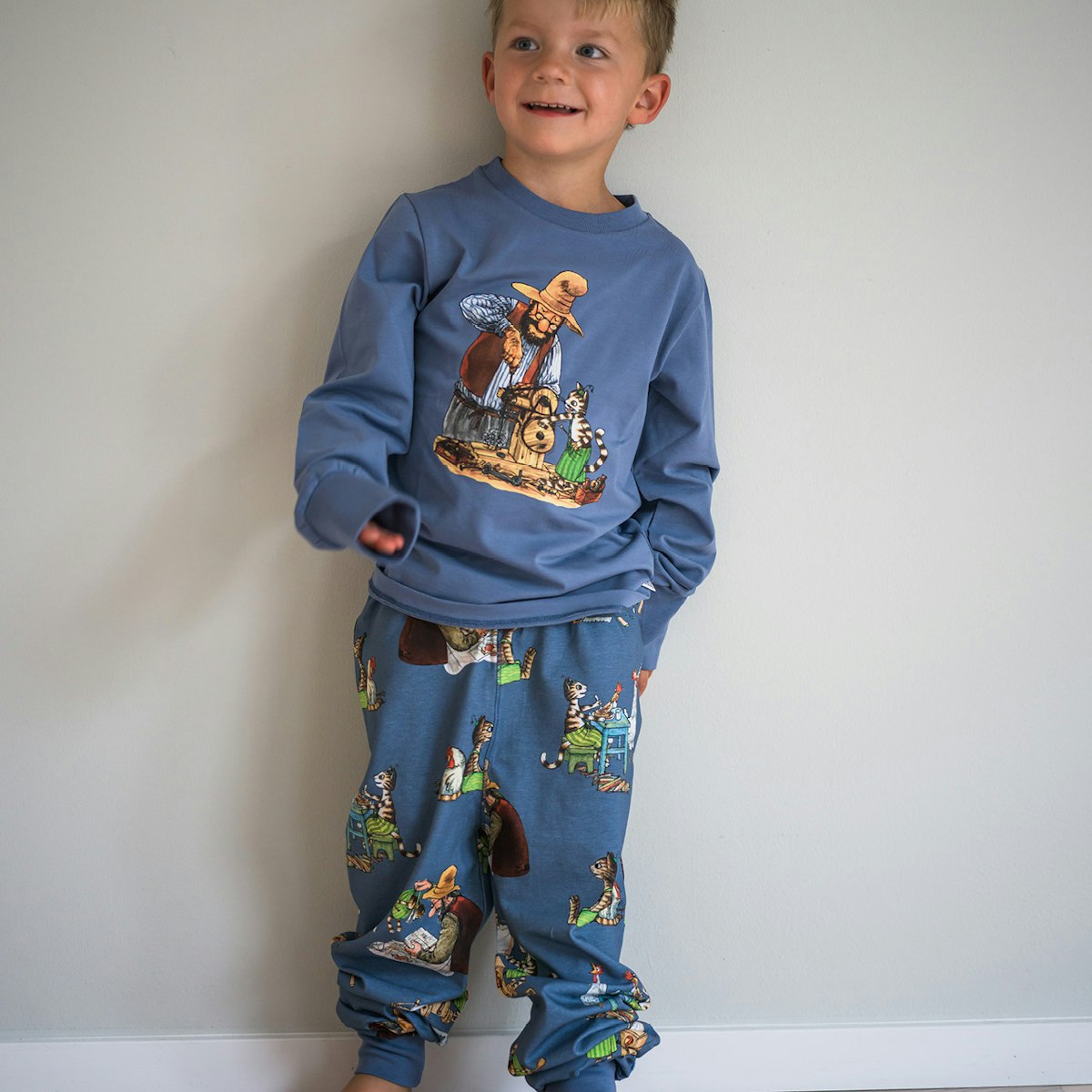 Schlafanzug Pettersson & Findus blau 2 Teile 86/92