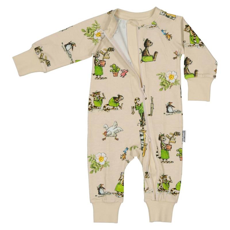 Schlafanzug Reißverschluss Pettersson & Findus beige 62/68