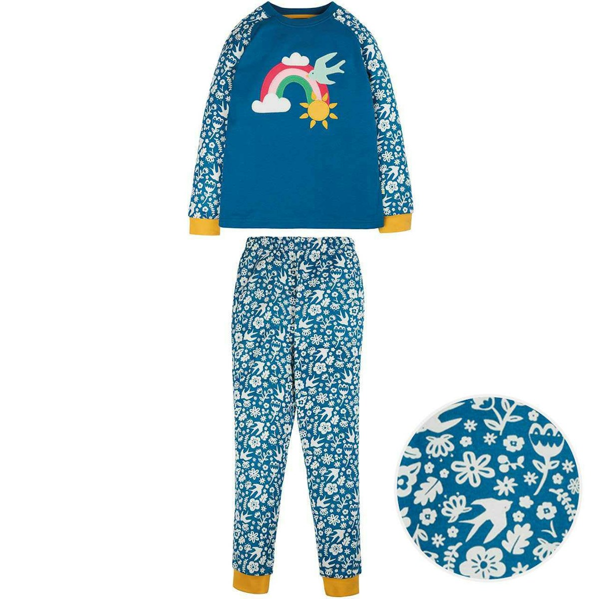 Schlafanzug mit Blumen All-Over-Druck 92/98