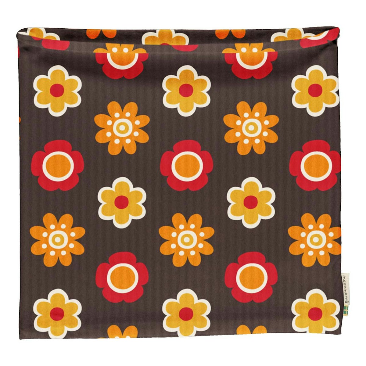 Schlauchschal leicht Blumen braun 74/80