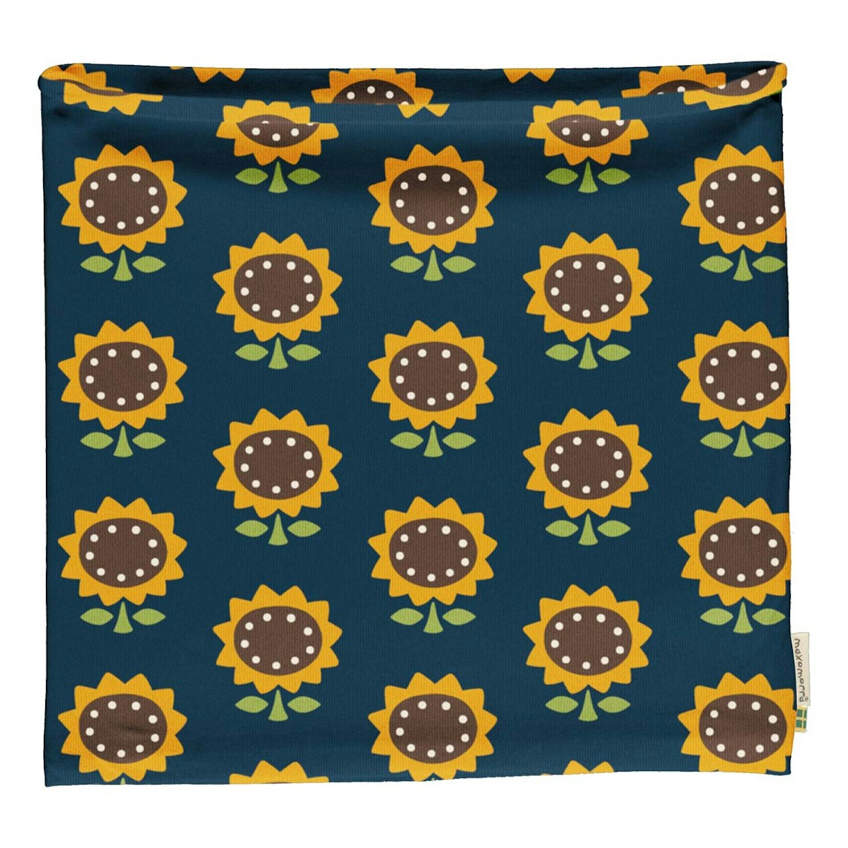 Schlauchschal leicht Sonnenblumen blau 74/80 74/80