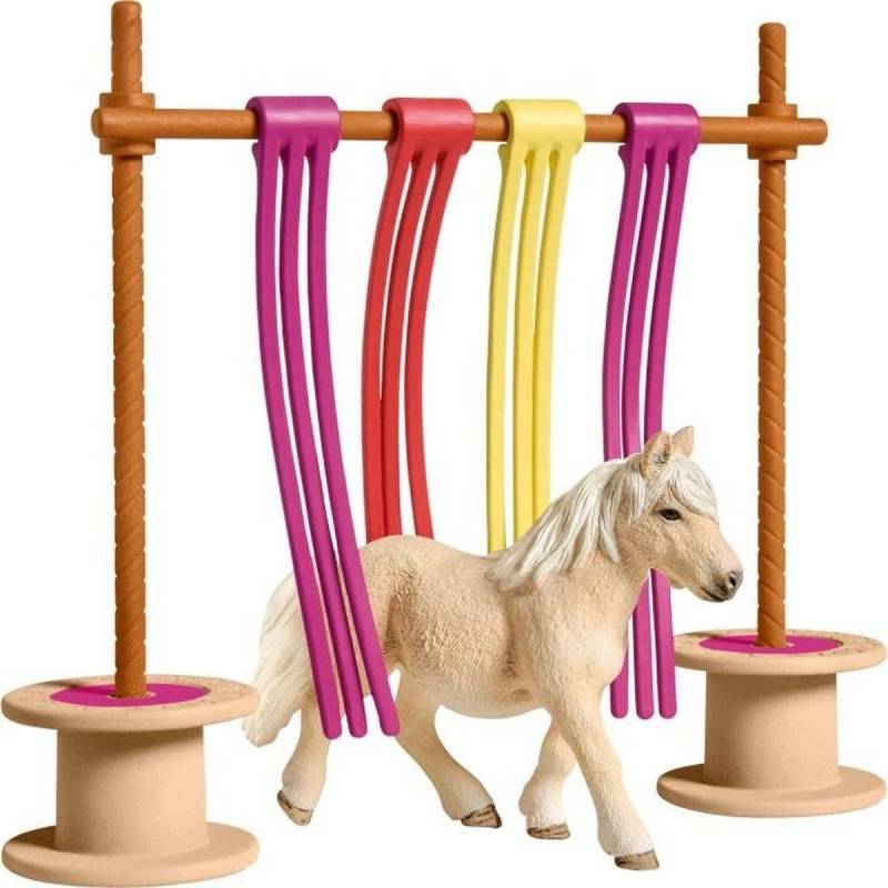 Schleich 42484 - Farm World - Pony mit Flattervorhang, Spielfigur, Pferd
