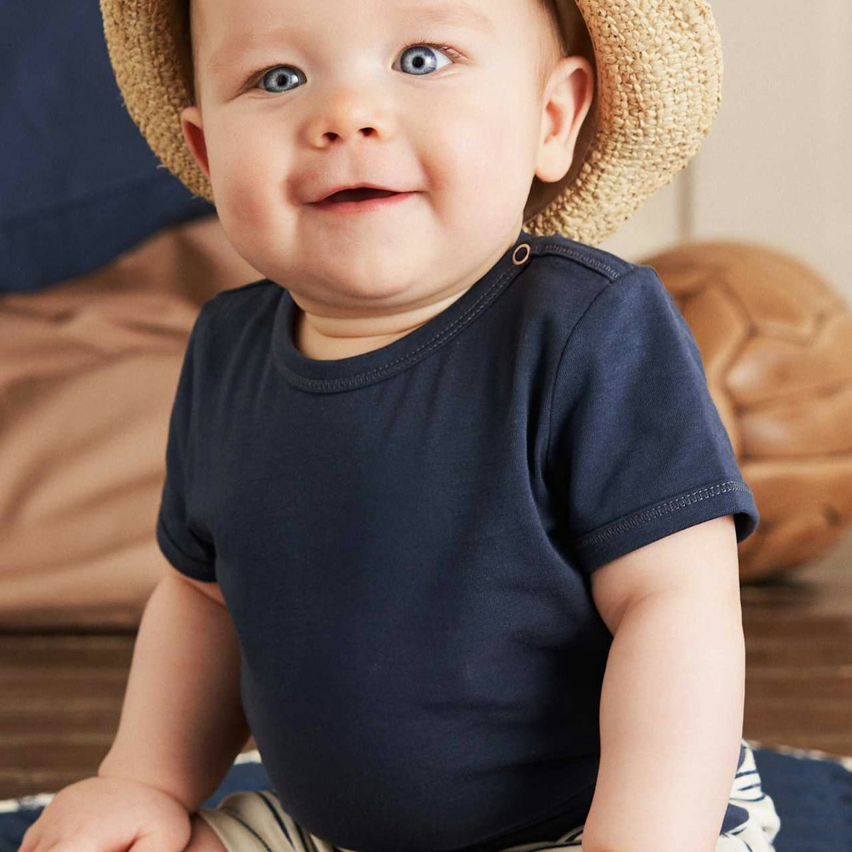 Schlichtes elastisches T-Shirt nachtblau 98