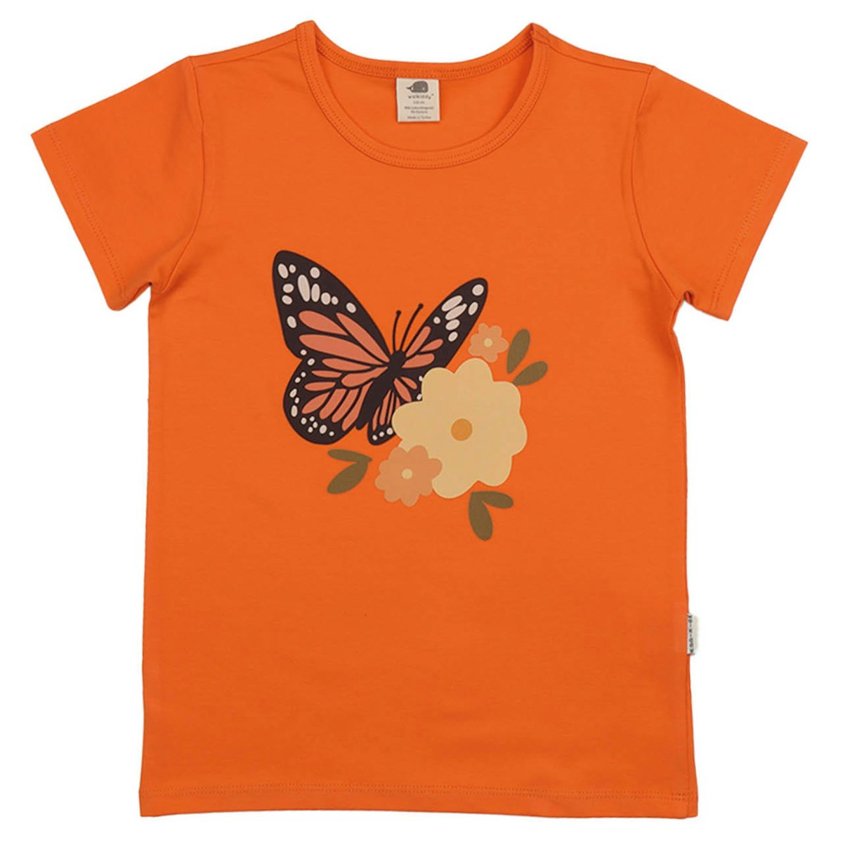Schmetterling Shirt kurzarm orange 128