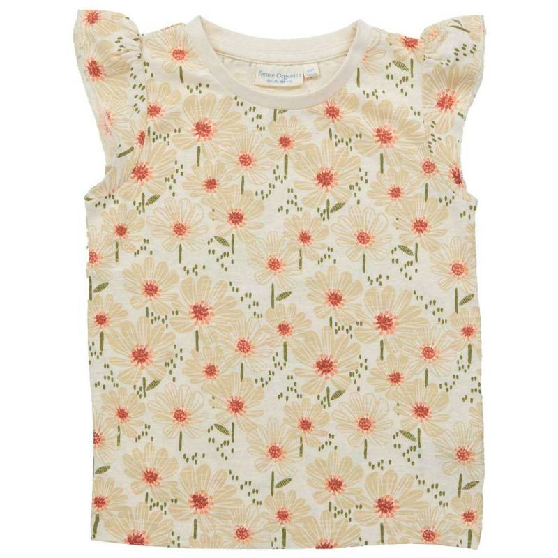 Schmetterlingsärmel T-Shirt Blumen 104/110