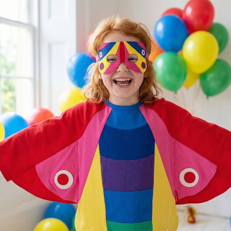 Schmettlering Kostüm Kinder aus Bio-Baumwolle 116/122 Schmettlering Kostüm Kinder aus Bio-Baumwolle 116/122