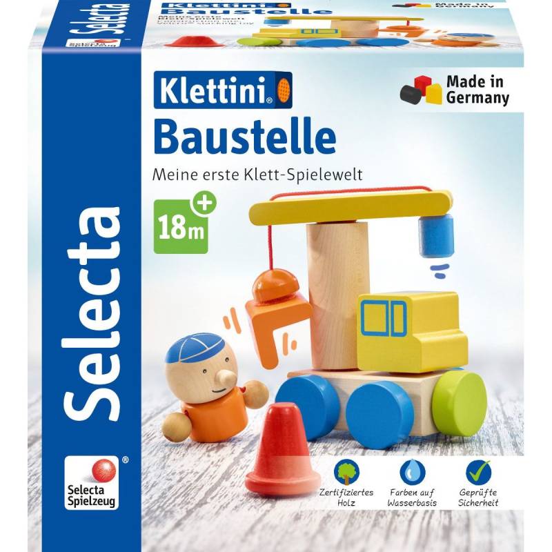 Schmidt - 62075 - Selecta - Klettini - Klett Stapelspielzeug, 8 Teile, Baustelle