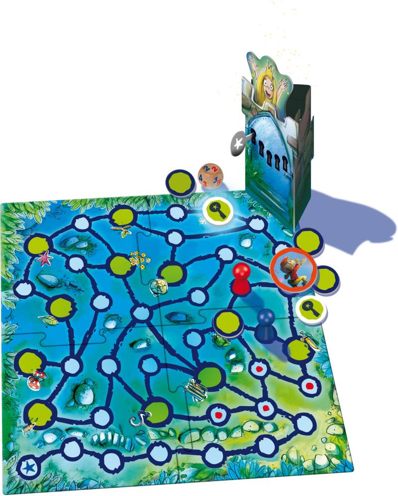 Schmidt Spiele - Drei Magier®: Der verzauberte Turm, Reisespiel in der Metalldose