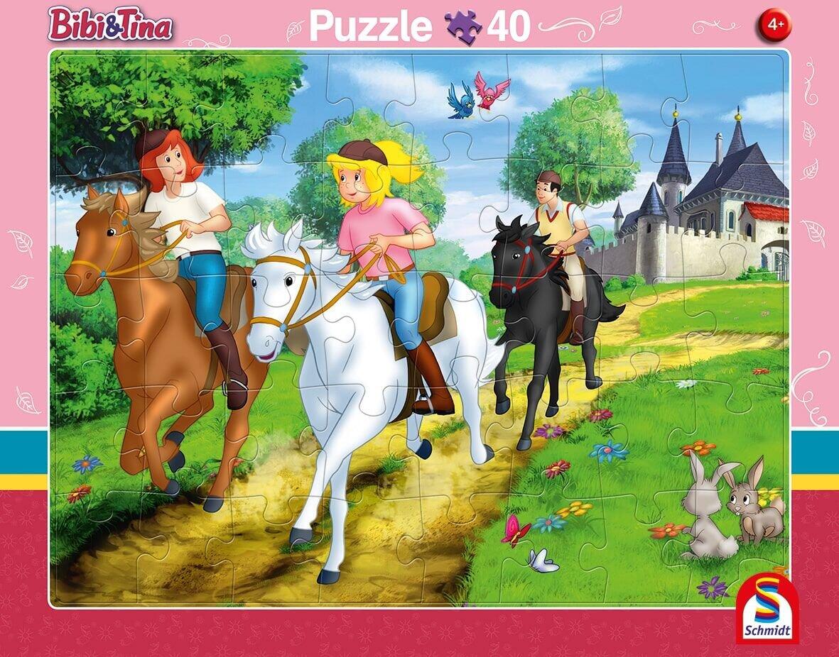 Schmidt Spiele - Rahmenpuzzle 2er Bibi & Tina