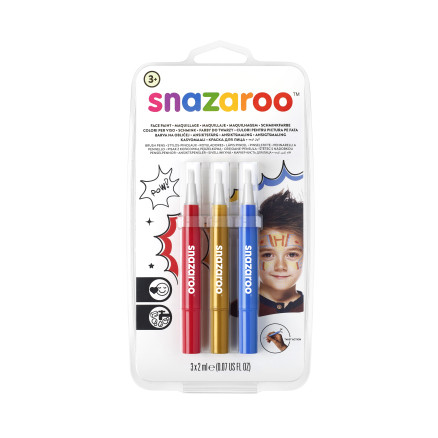 Schminkfarbe Pinselmalerei Rot/Gold/Blau von Snazaroo