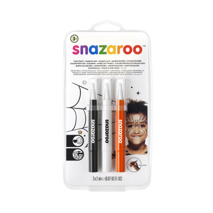 Schminkfarbe Pinselmalerei Schwarz/Weiß/Orange von Snazaroo