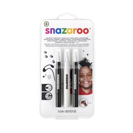 Schminkfarbe Pinselmalerei Schwarz/Weiß/Schwarz Schminkfarbe Pinselmalerei Schwarz/Weiß/Schwarz von Snazaroo