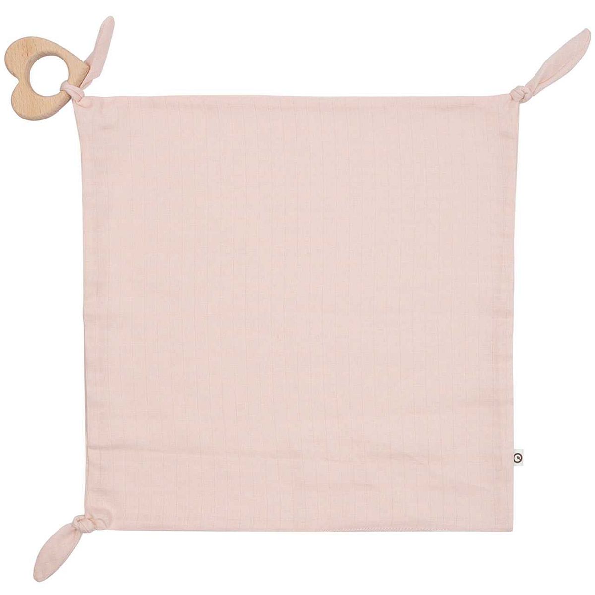Schmusetuch Beißring rose 35 x 35cm