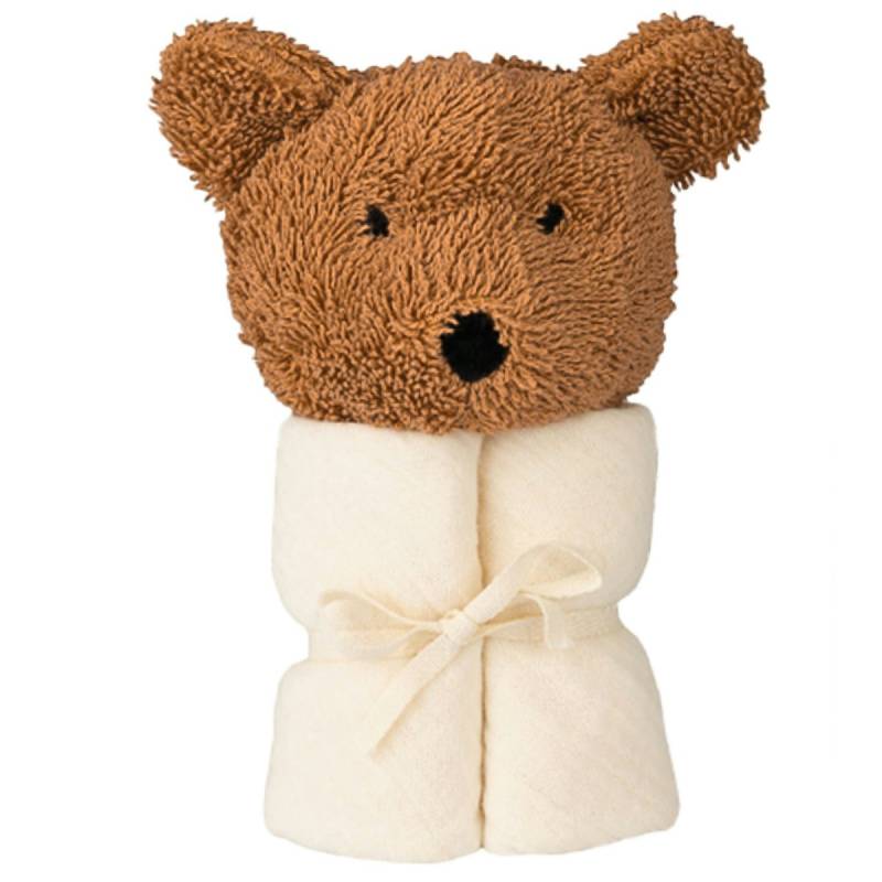 Schmusetuch aus Musselin mit Kopf Teddy Schmusetuch aus Musselin mit Kopf Teddy