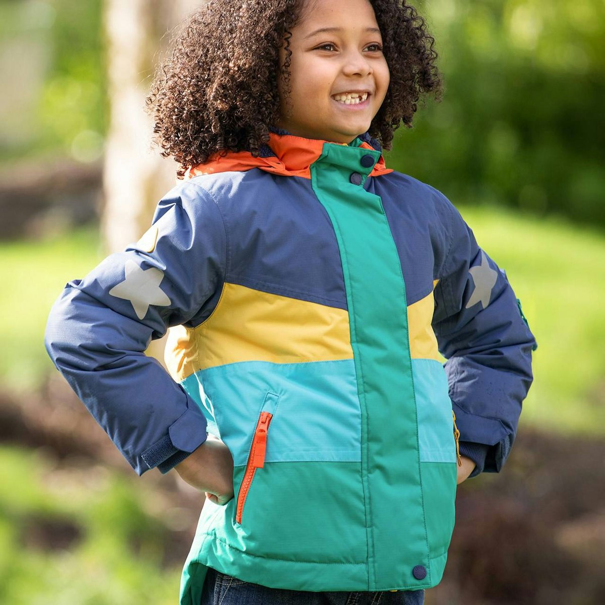 Schneejacke Block-Design gefüttert 134