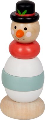 Schneemann, Holz-Stapelfigur - Winterzauber