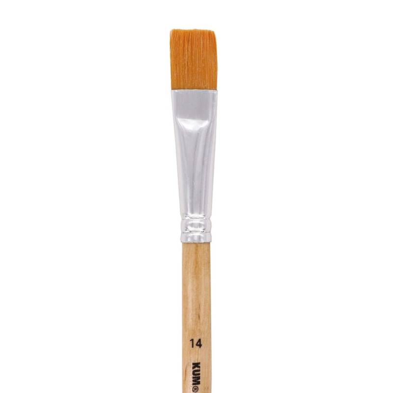 Schulpinsel Holz flache Spitze – Größe 14 Schulpinsel Holz flache Spitze – Größe 14