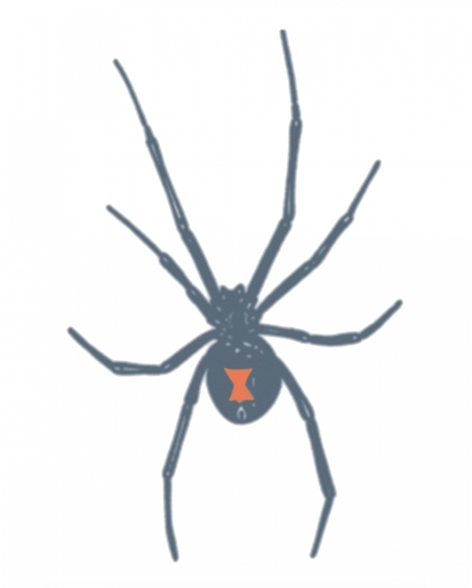 Schwarze Witwe Knast-Tattoo zum Aufkleben