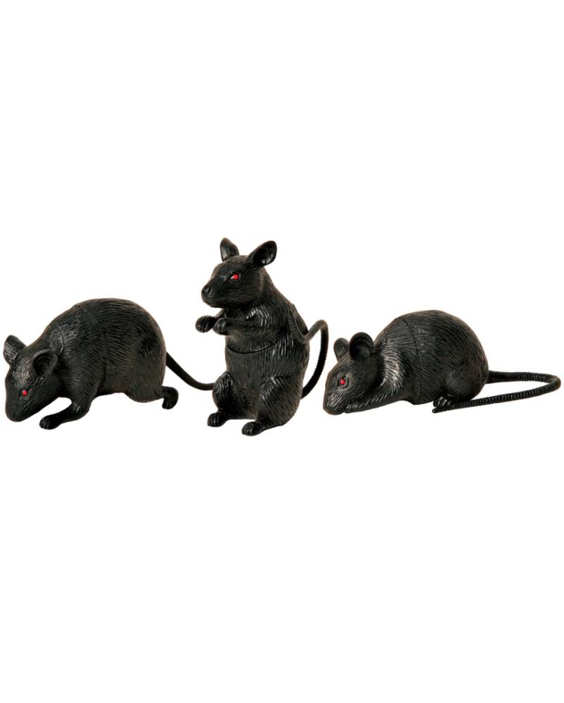Schwarze kleine Deko Maus 1 St.