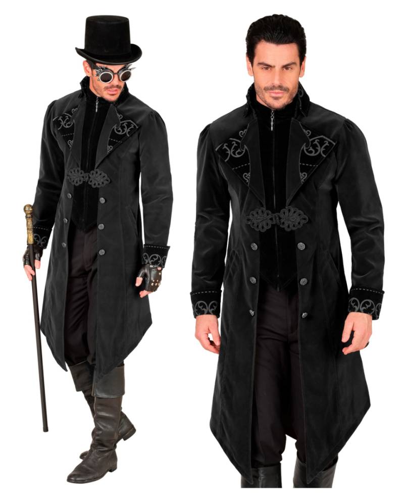 Schwarzer Gothic Mantel als Kostüm M