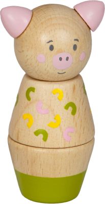 Schwein, Holz-Schraubklotz - Spiegelburg minis
