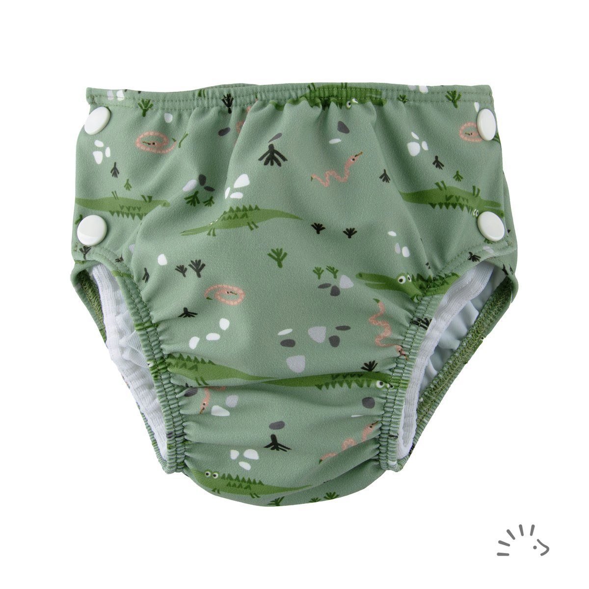 Schwimmwindel Krokodile grün S
