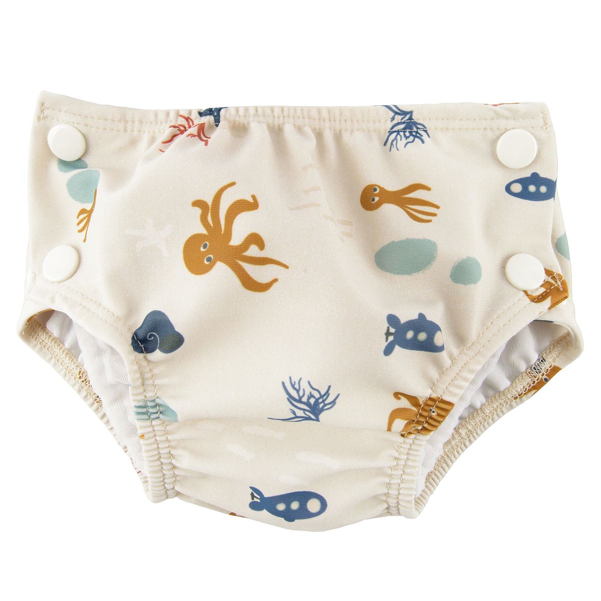 Schwimmwindel beige mit Meerestieren S