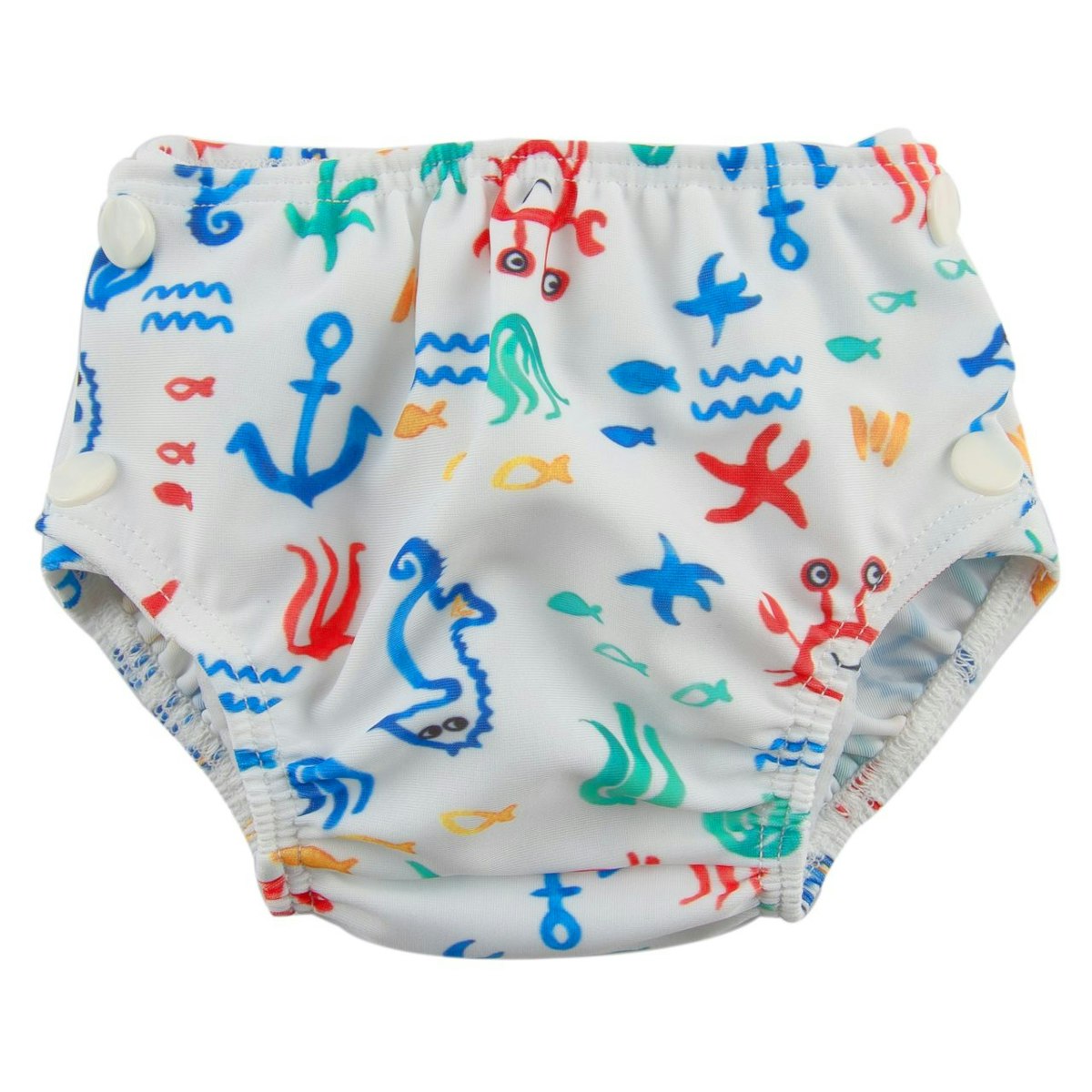 Schwimmwindel weiß Unterwasserwelt L