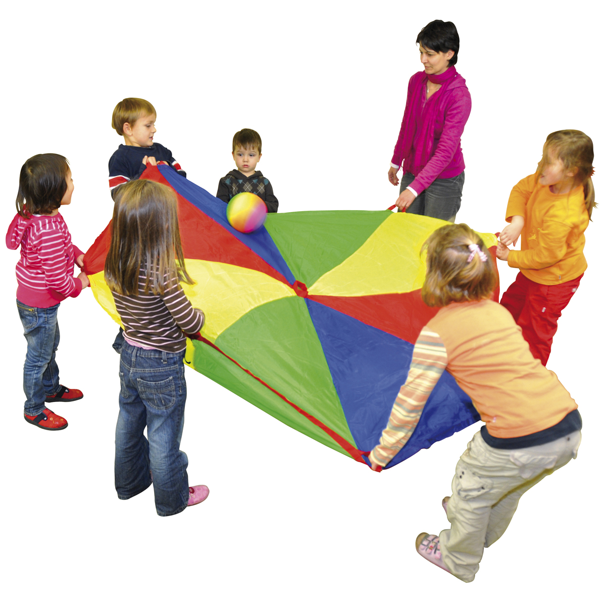Schwungtuch 610 cm 4-farbig