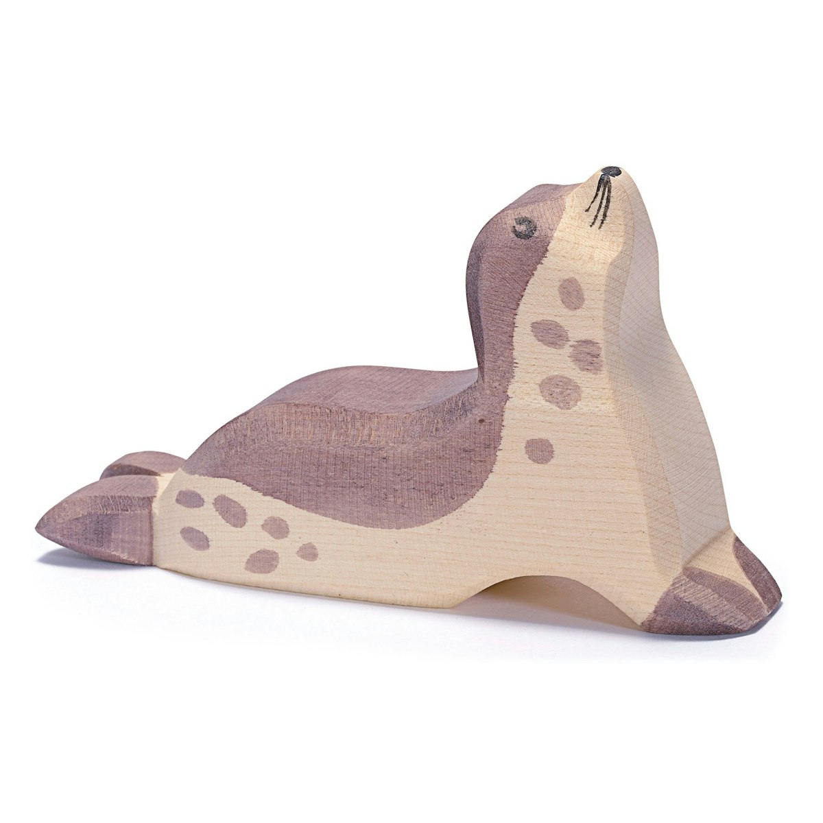 Seehund Kopf hoch Holzfigur 6,5 cm