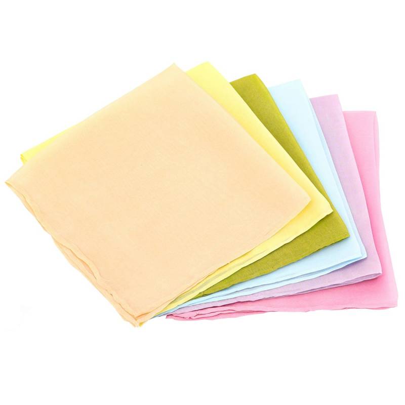 Seidentuch Basteln & Dekorieren 27x27 cm – 6 Stk. pastell Seidentuch Basteln & Dekorieren 27x27 cm – 6 Stk. pastell