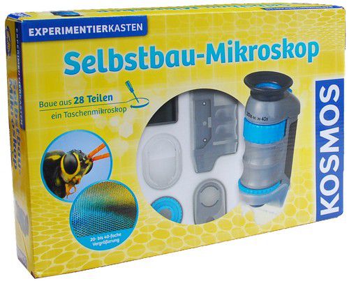 Selbstbau-Mikroskop - Experimentierkasten mit 28 Teilen