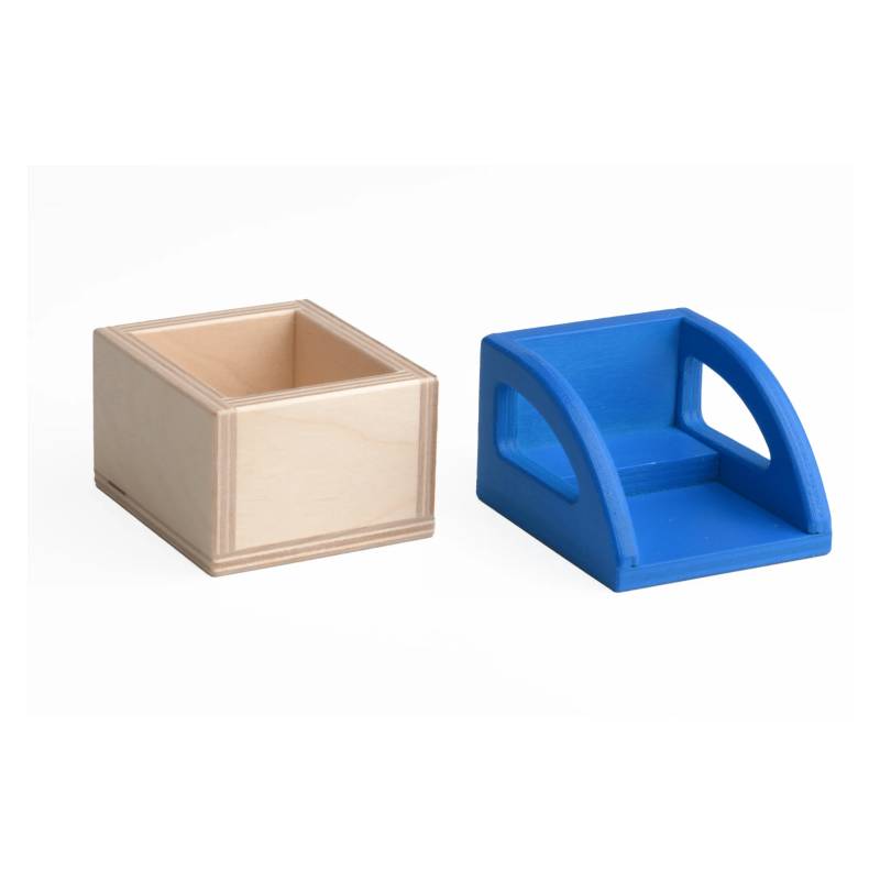 Set Aufsätze für Spielzeuglastenrad | Große Transportbox Lastenrad (Farbe): Natur | Kinderaufsatz Lastenrad (Farbe): Blau