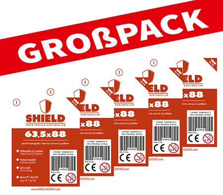 Shield 1 - (100er Gro�pack) 100 Super Premium Kartenh�llen f�r Kartengr��e 63,5 x 88 mm