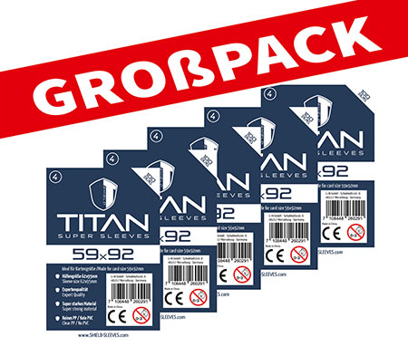 Shield Titan 4 - (100 P�ckchen)100 Super Sleeves f�r Kartengr��e 59 x 92 mm