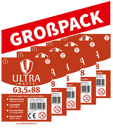 Shield Ultra Matte 1 - (100er Gro�pack) 100 Super Sleeves f�r Kartengr��e 63,5 x 88 mm