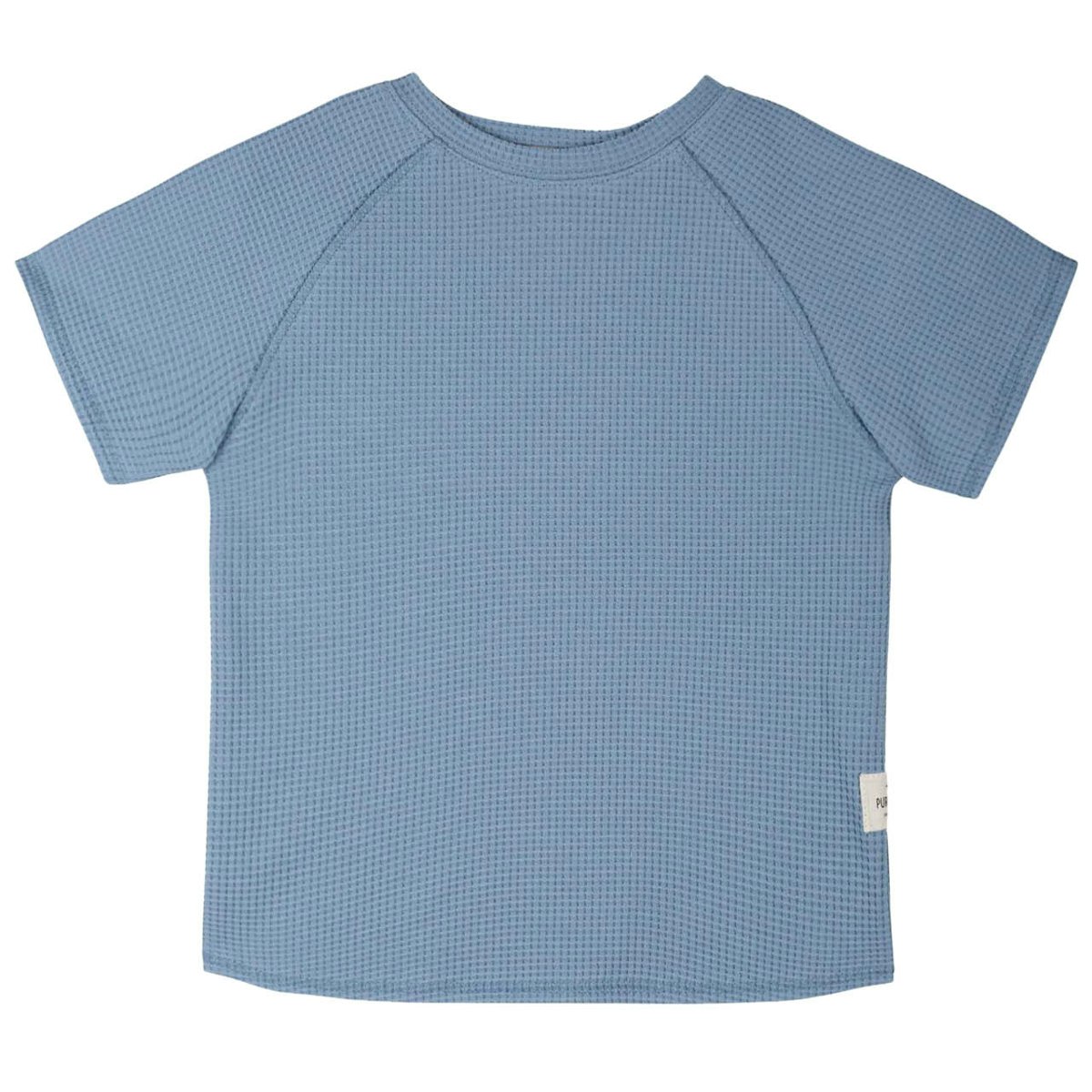 Shirt Waffelstruktur kurzarm blau 98